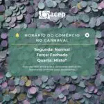 Horário do comércio da área central no carnaval